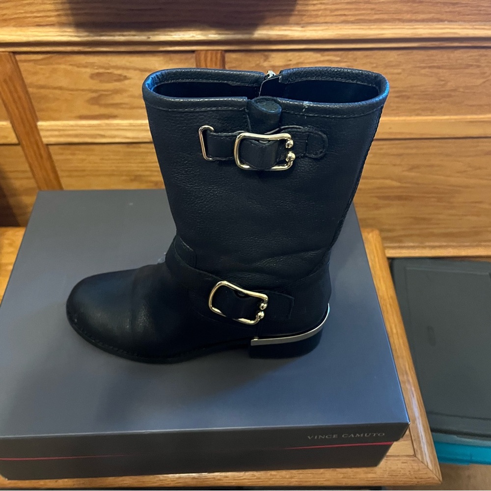 Vince Camuto Black Leather Boots